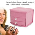 thumbnail image 5 of capas joyería portátil pendientes anillos pulsera collar caja organizador almacenamiento rosa, 5 of 5