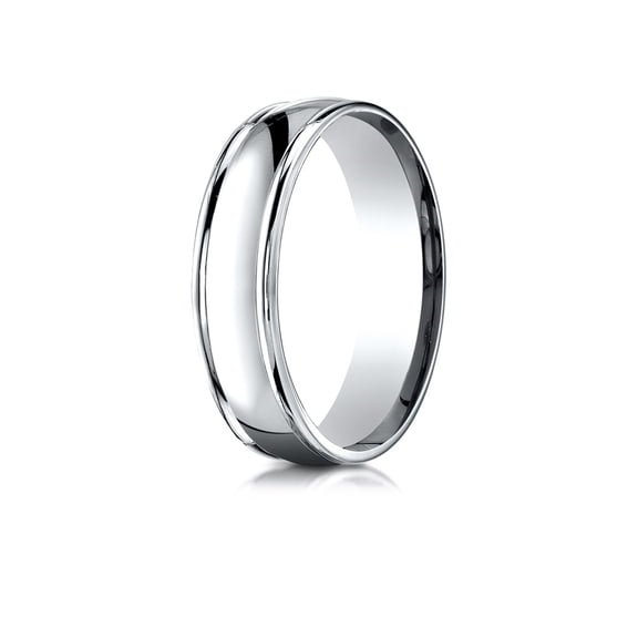 Benchmark� 14k Gold 6mm Comfort-fit High Polish Finish Round Edge Design Wedding Band Ring
