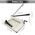 thumbnail image 4 of Heavy Duty Paper Cutter, 12" Guillotine Paper Cutter,500 Sheets Capacity Paper Trimmer with Double Safety Protection&Durable HSS Blade for Cutting Paper, Leather, PVC,Non-Woven Fabrics,for Office Home, 4 of 6