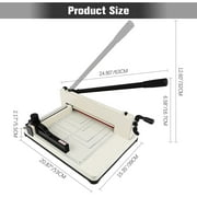 Heavy Duty Paper Cutter, 12 Guillotine Paper Cutter,500 Sheets Capacity Paper Trimmer with Double Safety Protection&Durable HSS Blade for Cutting Paper, Leather, PVC,Non-Woven Fabrics,for Office Home