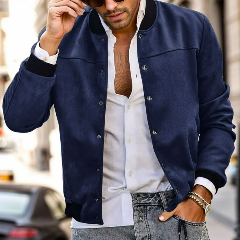 Letterman Jacket Casual Stand Up Collar Jacket Jacket Baseball Apparel Jackets for Men Fashions Jacket Breathable Vintage Letterman Jacket Walmart