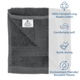 thumbnail image 3 of Dan River Washcloth for Face 12 pack Soft Absorbent and Quick Drying Durable Cotton Face Towel - Gray, 3 of 8