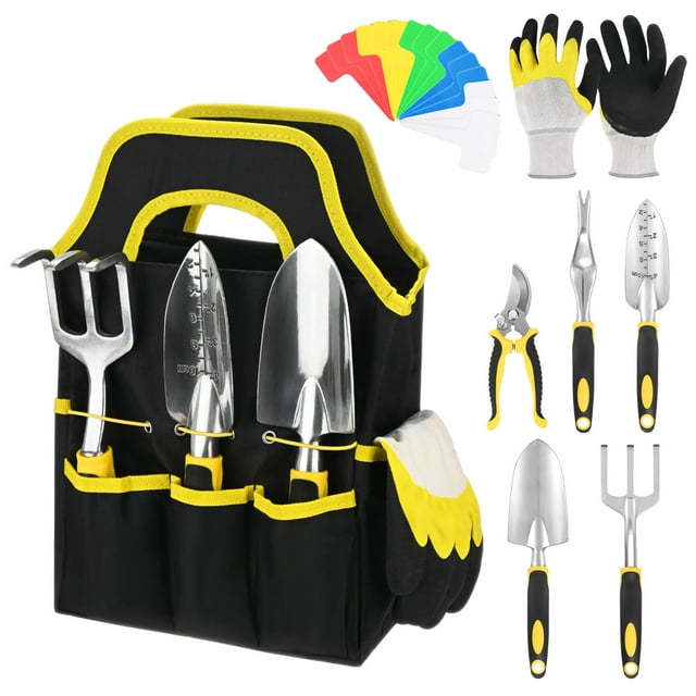 Juego de Herramientas de Jardinería de 22 Piezas, Regalos de Jardinería para Mujeres, Mamá, Hombres, Herramientas de Jardinería con Bolsa de Almacenamiento