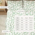 thumbnail image 4 of Great Bay Home Christmas Flannel Sheet Set - 100% Turkish Cotton - Double Brushed - King, Wreath, 4 of 6