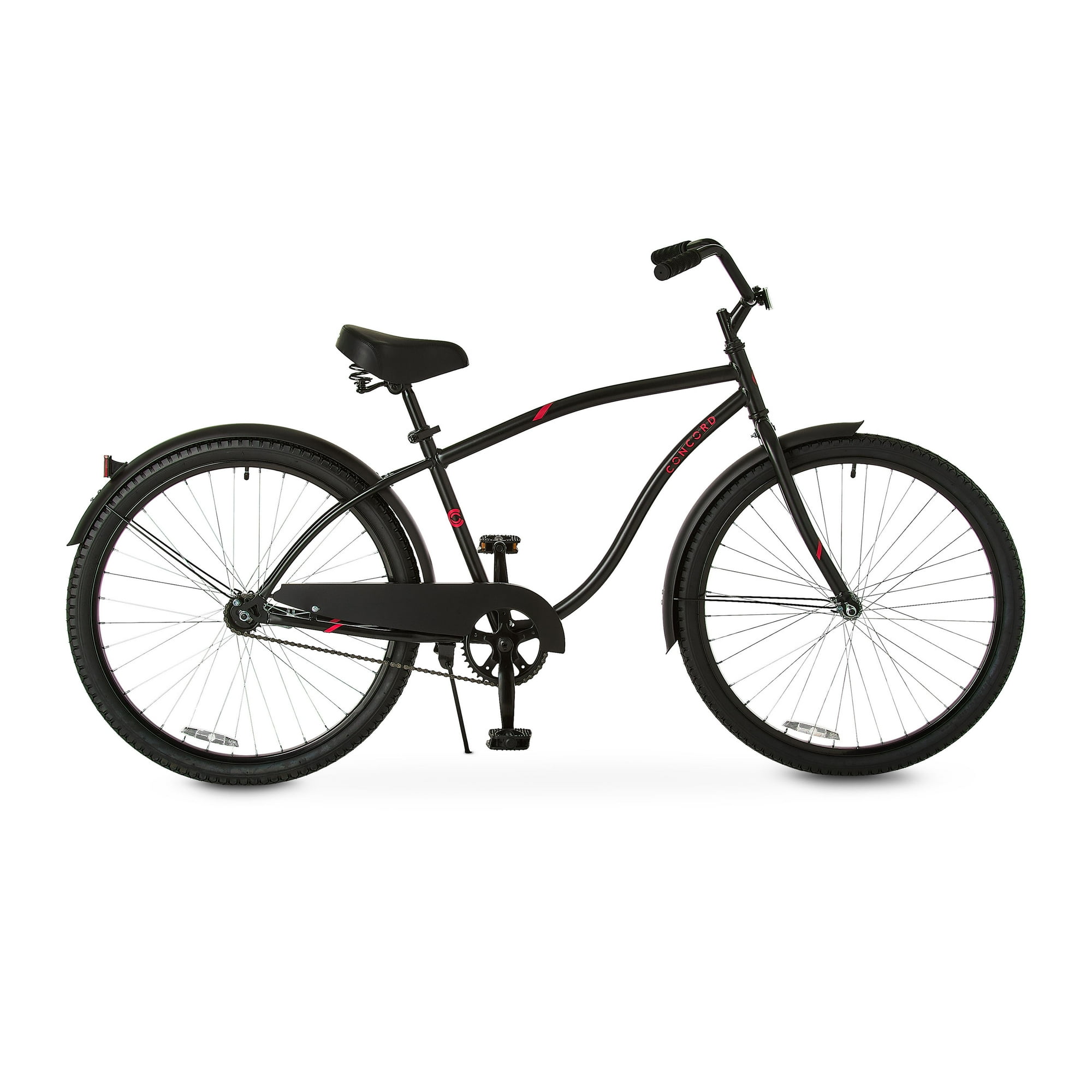 Concord Pacifica 26 in Cruiser Bicycle, Fits Riders 5 ft 2 in - 5 ft 10 in, Adult, Unisex, Black