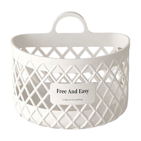 Hanging Mesh Storage Basket with 2 Compartment,Easy Clean Portable No Drill Wall Mount for Bathroom Bedroom Kitchen