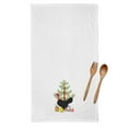 thumbnail image 2 of Carolines Treasures BB9206WTKT Naked Neck Chicken Christmas White Kitchen Towel Set of 2 Dish Towels Teal 19 X 25", 2 of 3