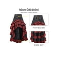 thumbnail image 4 of Douhoow Women Plus Size Gothic Skirts Asymmetrical High Low Ruffle Punk Skirt S-5XL, 4 of 5