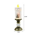 thumbnail image 3 of Hovilon Battery Operated Lighted Flameless Candles,Christmas Snow Globe Candle Light Swirling Water Glittering Spinning Candles for Home Decoration(Santa), 3 of 8