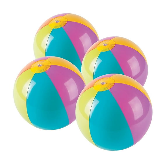 Bright Beach 14" Beach Balls - Party Favors - 12 Pieces