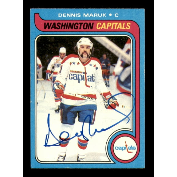 Dennis Maruk Autographed 1979-80 Topps Card #223 Washington Capitals SKU #251348