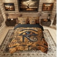thumbnail image 2 of Erosebridal Egyptian Horus Eye Bedding Sets Twin Size, Ancient Egyptian Gods Pharaohs Hieroglyphic Comforter Sets with Sheets, Reversible 7-Piece, 2 of 4