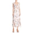thumbnail image 1 of Vestido acampanado Rebecca Taylor Meadow Ruffle rosa 6, 1 of 1