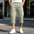 thumbnail image 6 of Dresfit Cargo Shorts Men Below the Knee Drawstring Bermuda Shorts 2026 Summer Long Hiking Carpenter Shorts Big and Tall Baggy Breathable Capri Shorts 2XL, 6 of 6