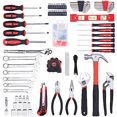 thumbnail image 3 of FASTPRO 236-Piece Home Repairing Tool Set Mechanics Hand Tool Kit with 12-Inch Wide Mouth Open Storage Bag Household Tool Set for DIY Home Maintenance Red, 3 of 8