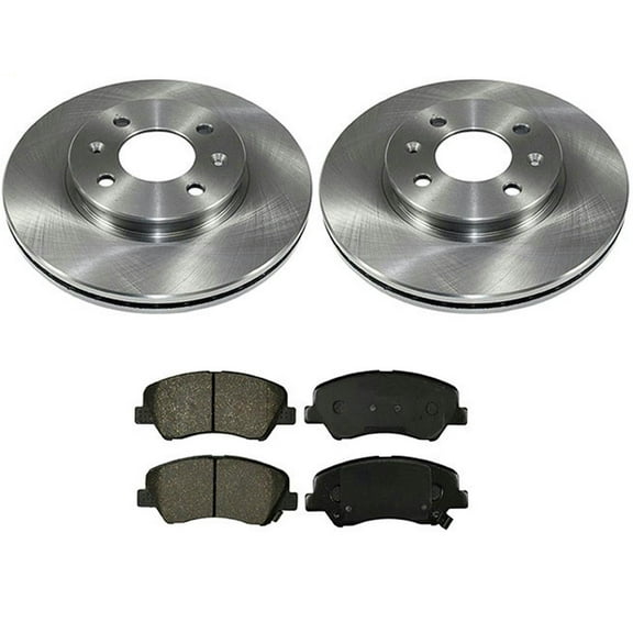 Front Brake Rotors & Brake Ceramic Pads for Hyundai Accent for Kia Rio 12-18