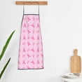 thumbnail image 5 of Naloa 1Pack Adjustable Bib Apron Waterdrop Resistant Cooking Kitchen Aprons for Women Men Chef, Breast Cancer Awareness 1 Print, 5 of 5