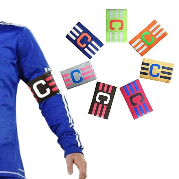 Holzlrgus 7 Pcs Football Soccer Elastic Captain Armband Basketball Adjustable Player Bands