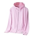 thumbnail image 2 of HCYSFG Womens Running Jacket Hooded Zip Up Long Sleeve With Zipper Pockets Lightweight Breathable Windbreaker Workout Outdoor Travel Sports Hoodies, 2 of 7