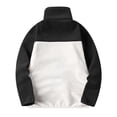 thumbnail image 4 of LEAVINGSUO Men's Zip-up Cardigan Sweatshirt Solid Color Long Sleeved Stand Up Collar Pocket Warm Jacket Black XS, 4 of 7