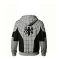thumbnail image 3 of Unisex Superhero Graphic Design Hoodie Sweatshirts Halloween Spider Tops Pullover Hooded Jacket for Winter Daily Casual Loose Fit Fashion Streetwear Outfits Gray 4XL, 3 of 3