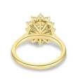 thumbnail image 3 of ESTE ORIGIN 2.00Ct Oval Cut Moissanite Engagement Ring – Halo & Cathedral Setting in 10K Yellow Gold for Women, 3 of 7