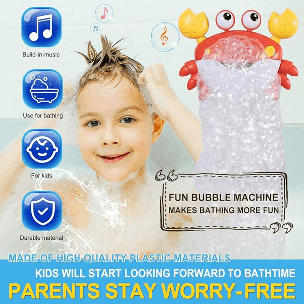 Jouet Bain bébé, Jouet de Bain pour Bebe 1 2 3 4 5 Ans Machine à Bulles,Bulles de Requin Automatique pour Enfants avec Musique,Fabricant de Bulles