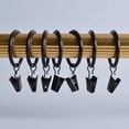 thumbnail image 2 of Pack of 30 Curtain Clips Curtain Clips with 35mm Diameter Rings for Multiple Use - Black, 2 of 7