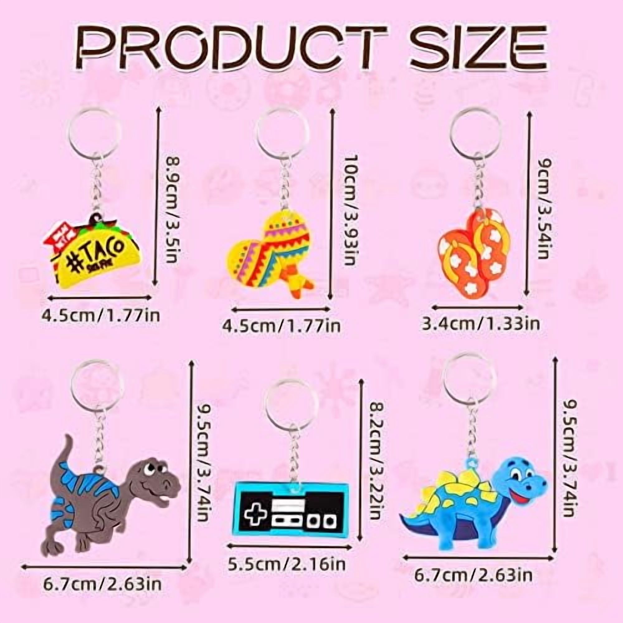 70Pcs Video Game Party Favors Video Game Keychains for Kids Birthday School Party Dinosaur Donut Marine Animal Mermaid Rainbow Bulk Keychains for Birthday Party Supplies$$Home Decor, Kitchen, & Other