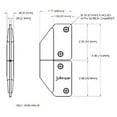 thumbnail image 2 of Johnson Hardware Jh1603zc Zinc Hinge For 100 Series Bifold Doors - Zinc / White, 2 of 2