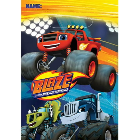 Blaze and the Monster Machines Treat Bags, 9.25 x 6.5 in, 8ct