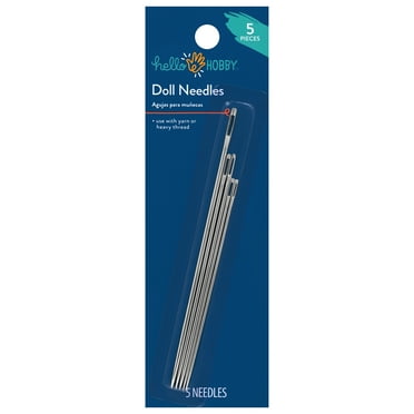 Hello Hobby Steel Doll Needles, Assorted Sizes (5 Piece)