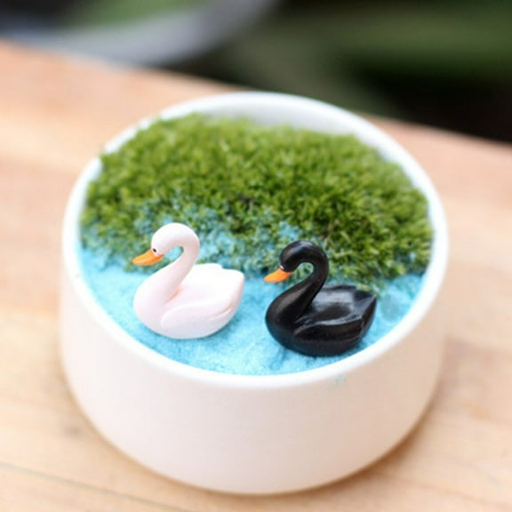 WHAMVOX Adorable Swan Decorative Figures Made of Durable Plastic for Garden Decor Assorted Color 20 Pcs