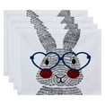 thumbnail image 4 of Simply Daisy 18" x 14" What's Up Bunny Easter Animal Print Placemat, Set of 4, 4 of 4