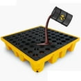 thumbnail image 3 of GXCZ Modular Spill Platform With Drain, Anti Slip Detachable Leakproof Oil Barrel Tray, Plastic Containment Pallet For Factory Garage Stack Paint Bucket ( Color : Yellow , Size : 49.5x36x10.5cm/19.48x14.17, 3 of 8