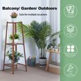 thumbnail image 4 of 30"/38"/46" Tall Bamboo Plant Stand Flower Pot Display Rack Shelf Indoor Outdoor, 4 of 5