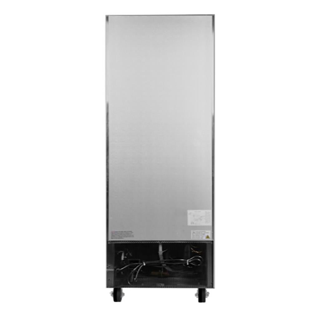 Pemberly Row 29" 1 Door Stainless Steel Upright Reach-In Freezer in Silver