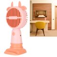 thumbnail image 4 of Ventilador de mano manos libres 7 aspas diseño de pluma biónica ventilador de bolsillo rejilla de seguridad recargable por USB con orificio para cordón para el verano ANGGREK  Otros, 4 of 8