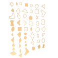 thumbnail image 1 of 54PCS Acrylic Template Stencil Template Set Clear Acrylic Pattern Stencil Mould Set Leather Craft Quilting Sewing Tool DIY, 1 of 8