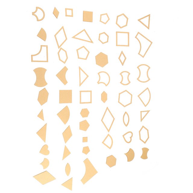 54PCS Acrylic Template Stencil Template Set Clear Acrylic Pattern Stencil Mould Set Leather Craft Quilting Sewing Tool DIY