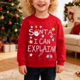 thumbnail image 2 of YunPes Kids Boys Girls Christmas Santa Sweatshirts Fleece Hoodies Funny Reindeer Graphic Long Sleeve Xmas Sweatshirt, 2 of 6