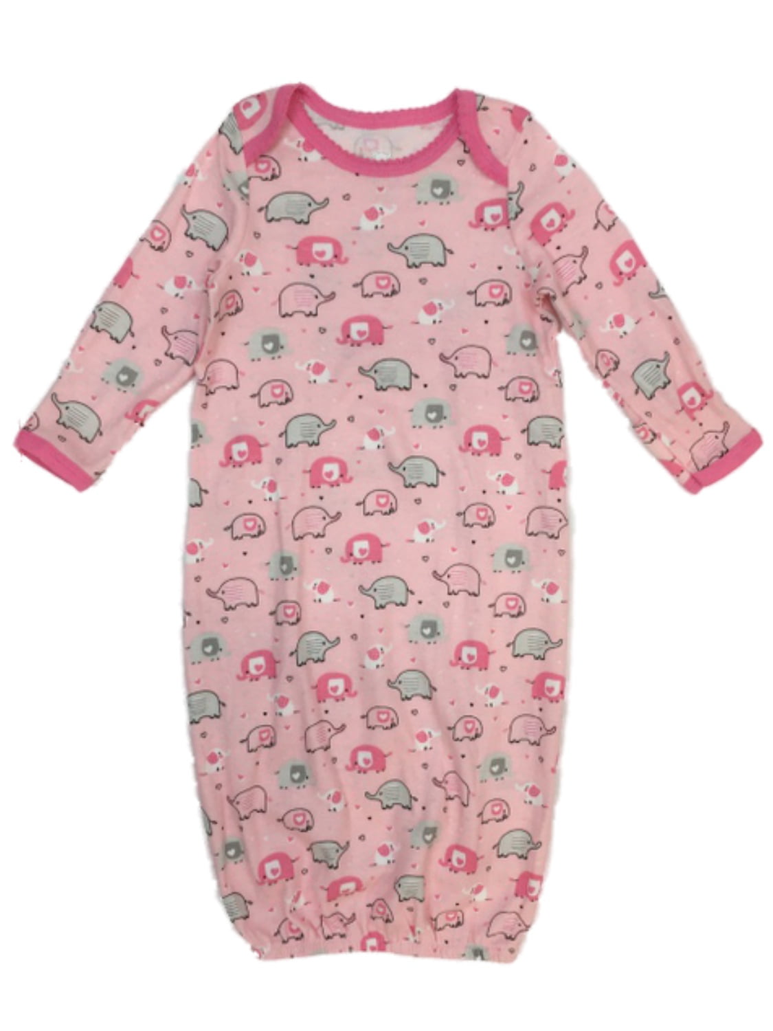 Infant Girls Pink Elephant Night Gown 