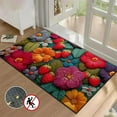 thumbnail image 4 of Boho Floral Door Mat for Entryway, Washable Non Slip Entry Way Rug Decorative Doormat for Outdoor Indoor Home Entrance, 4 of 9