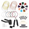 thumbnail image 1 of Kit completo de 50 piezas para mantenimiento de guitarra acústica - incluye cuerdas, clavijas, púas, cortador enrollador y accesorios esenciales. Ideal para reparaciones y reemplazo de piezas., 1 of 5
