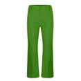 thumbnail image 2 of Chiccall Mens Pants Relaxed Stretch Classic Flared 70s Style Bell Bottom Pants Green 3XL, 2 of 5