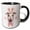 Black/White, variant on 3drose, a Smiling Greyhound Dog Wearing Cute Bunny Ears for Easter, 15oz Mug