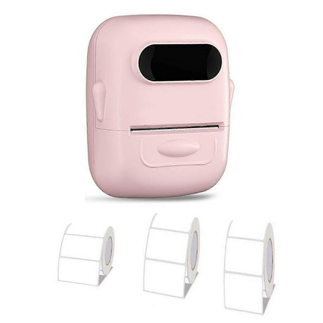 Portable Label Printer Thermal Printer Inkless Adhesive Name Sticker Labeling Machine Similar with 3Roll Paper