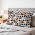 thumbnail image 6 of Pillow Covers 18x18 Set of 2, Thanksgiving Pumpkin Square Throw Pillow Covers for Couch/Sofa/Living Room, Fall Daisy Rustic Leaves Black Plaid Decorative Soft Pillowcases for Couch Throw Pillows, 6 of 9