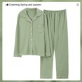 thumbnail image 1 of Conjunto de Pijama de algodón para Mujer, ropa de dormir cómoda, pantalones de manga larga, traje de salón, novedad coreana, primavera y otoño, 1 of 5