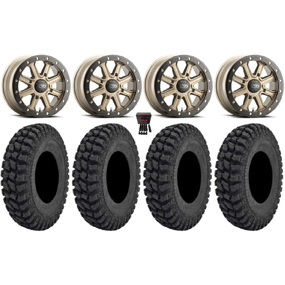 ITP Inertia Bdlk 14" Wheels Br  40mm 28" Warrior AT Tires Sportsman5508501000